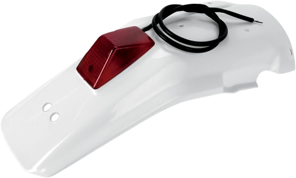 Ufo Light/White Ho02650#041 - Enduro Rear Fender With Tail - Honda Xr600r 1988-98