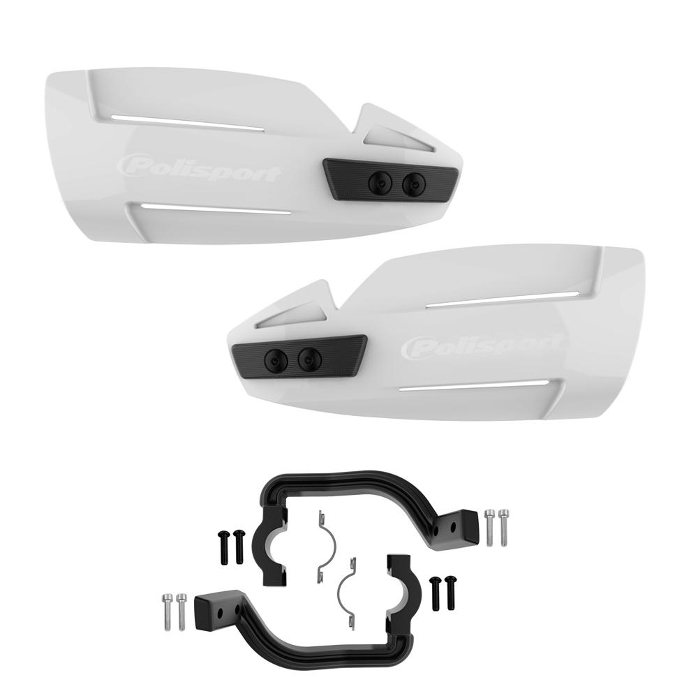 Polisport White Hammer Handguards With Mounting Kit