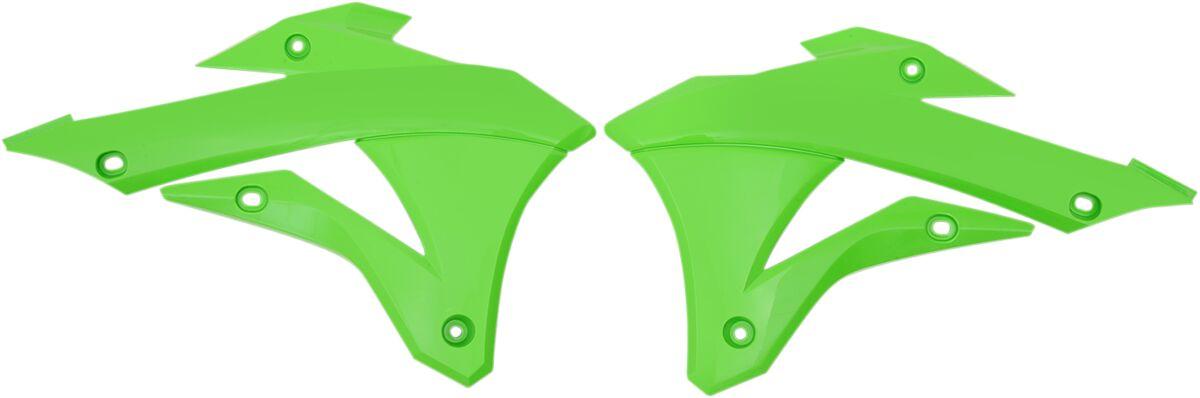 KA04728#026 - UFO Radiator Scoops - Kawasaki KX85 2014-18 - Green