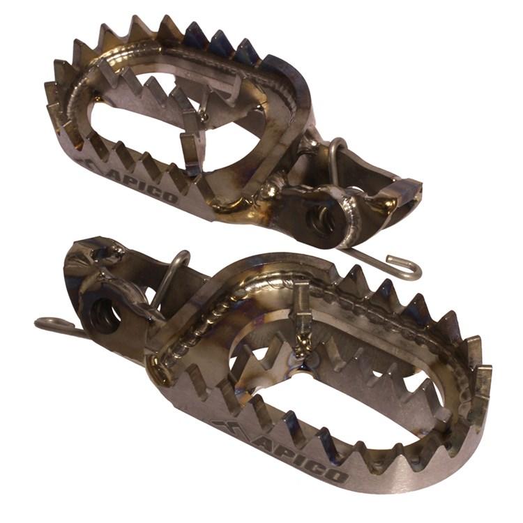 Apico Titanium Foot Pegs - Ktm Sx85 2018-23, Sx 125/150 & Sxf 250-450 2016-22, Exc-F 2017-23, Tc125 & Fc 250-450 2016-22