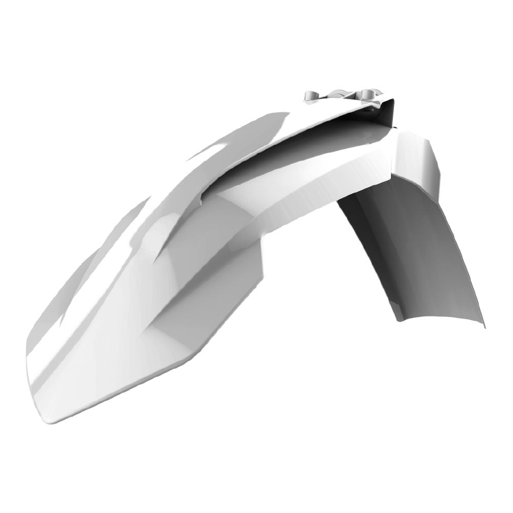 Polisport White Front Fender - Ktm Sx/Sxf/Xc-F 2016-22, Exc/Exc-F/Xc-W 2017-23 - ('20)