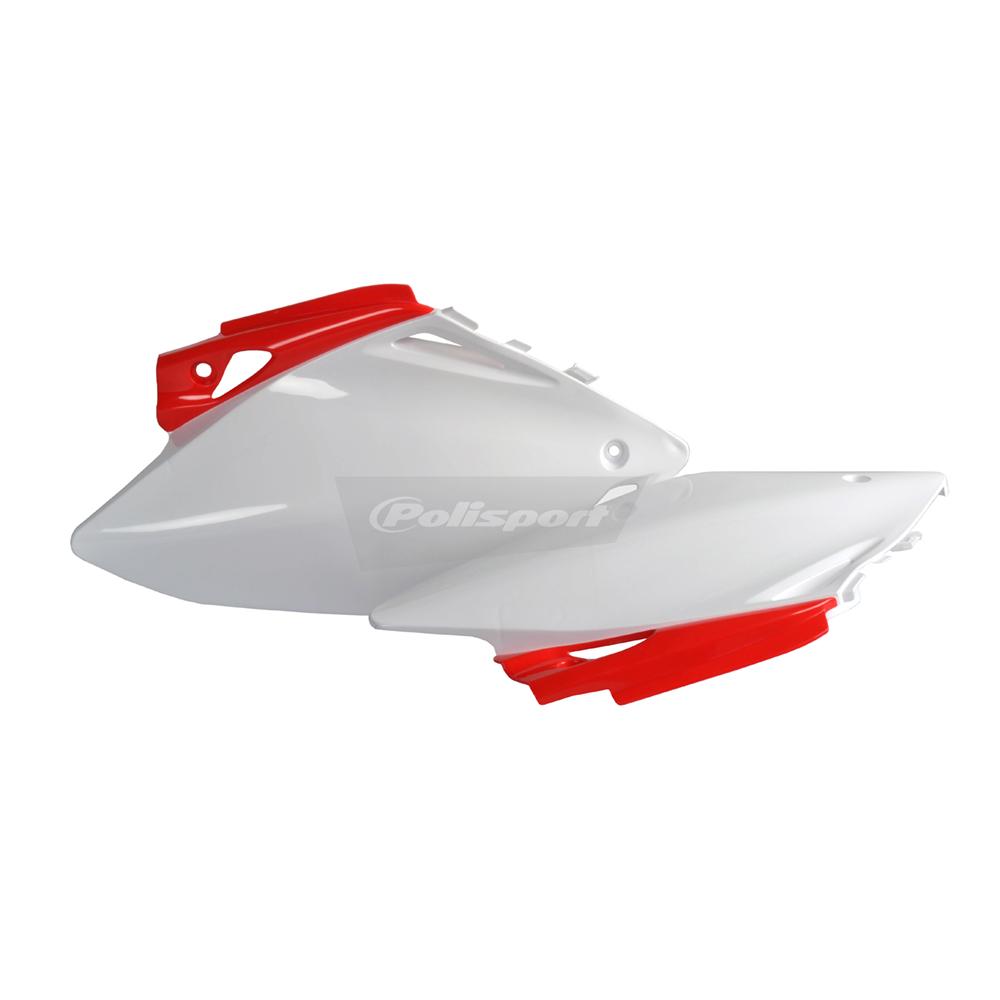Polisport White/Red Side Panels - Honda Crf450r 2007-08
