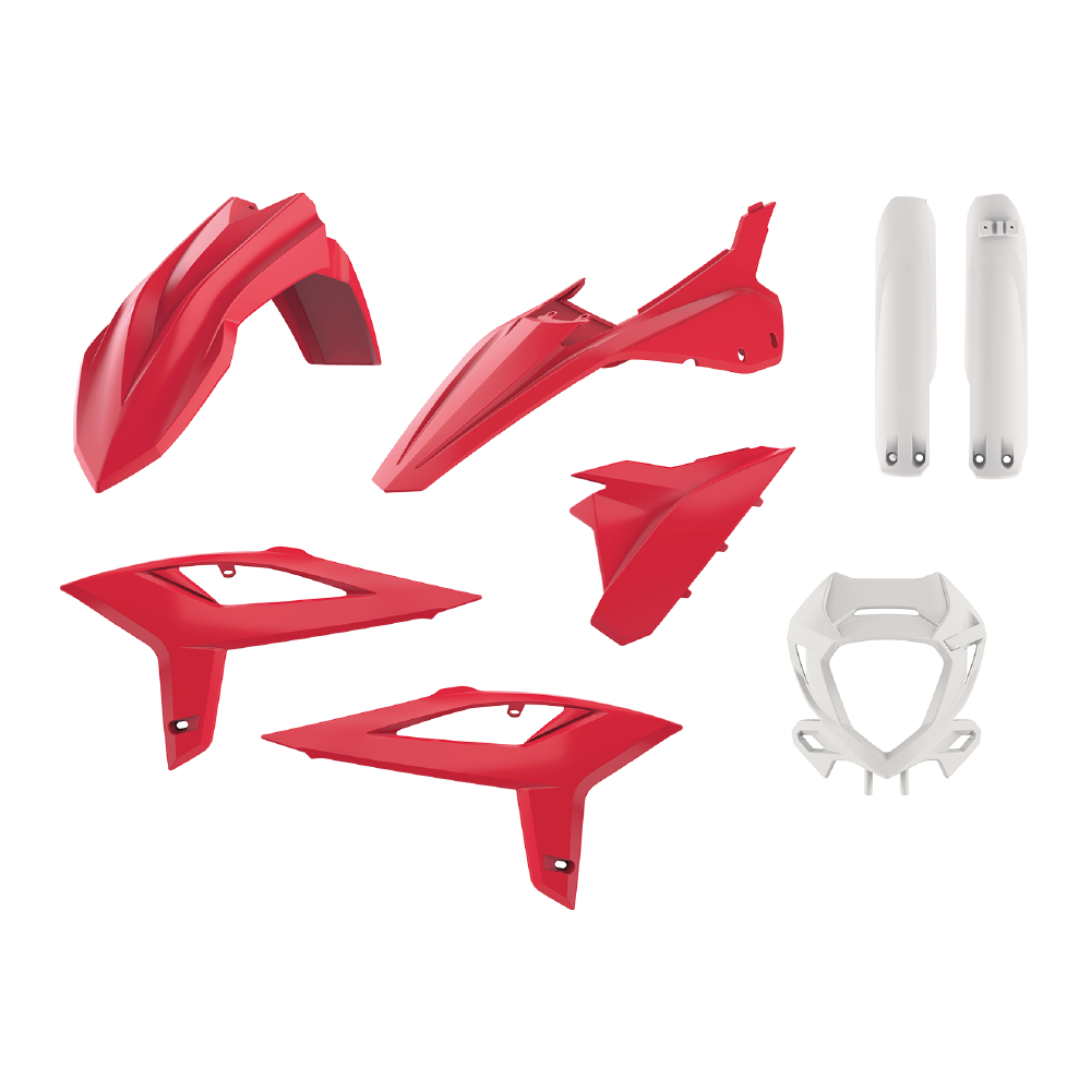 Polisport Full Enduro Plastics Kit - Beta 250/300/350/450 RR 2020-22 - OEM (Red/White)