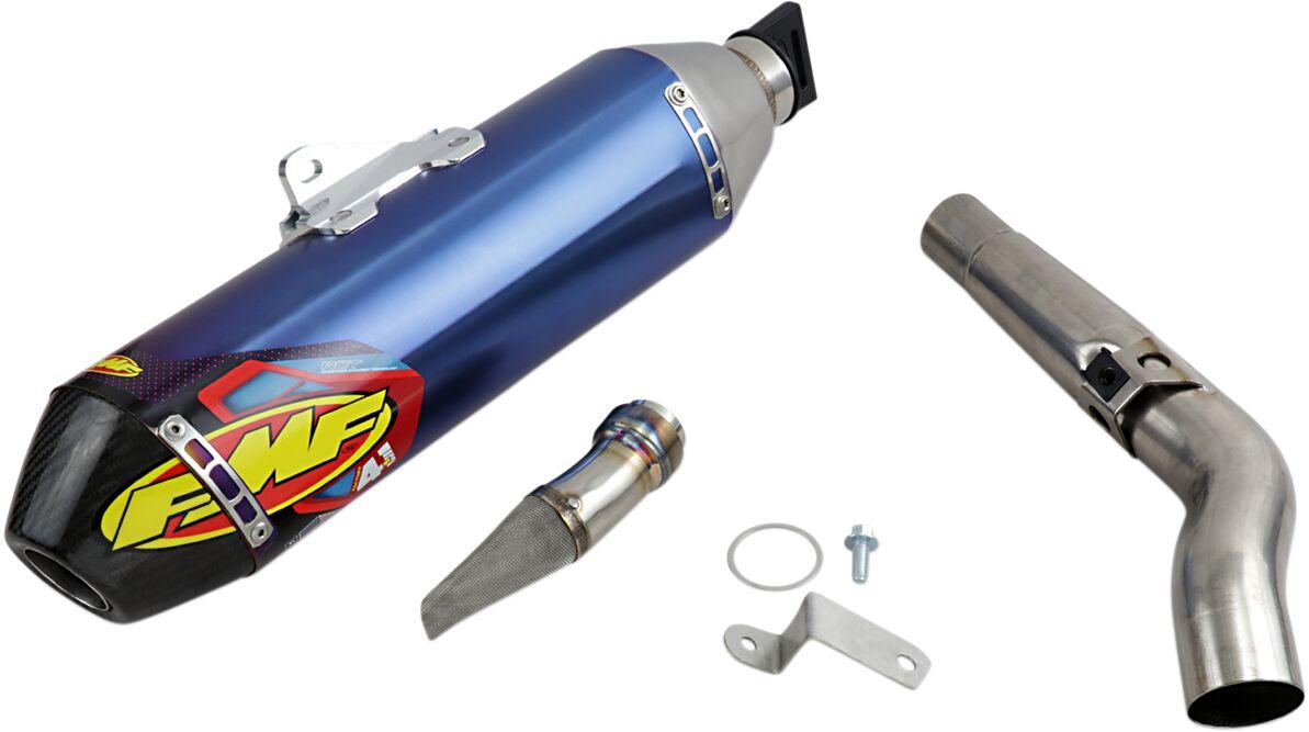 042371 - FMF Factory 4.1 RCT Slip-On Titanium/ Carbon Silencer For Blue For Kawasaki KXF450 2019-23