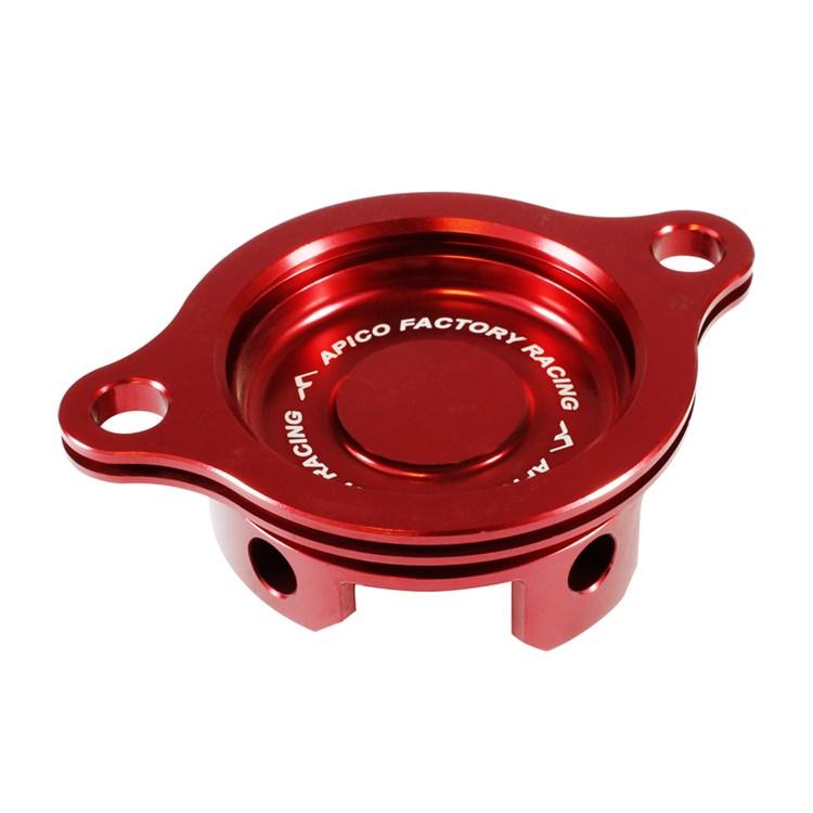 Apico Oil Filter Cover - Honda CRF250R 2010-17 - Red