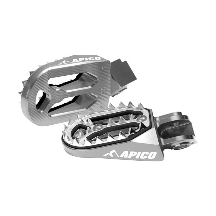 Apico Titanium Pro-Bite Foot Pegs - Suzuki Rmz250 2010-23, Rmz450 2012-23 - Ti