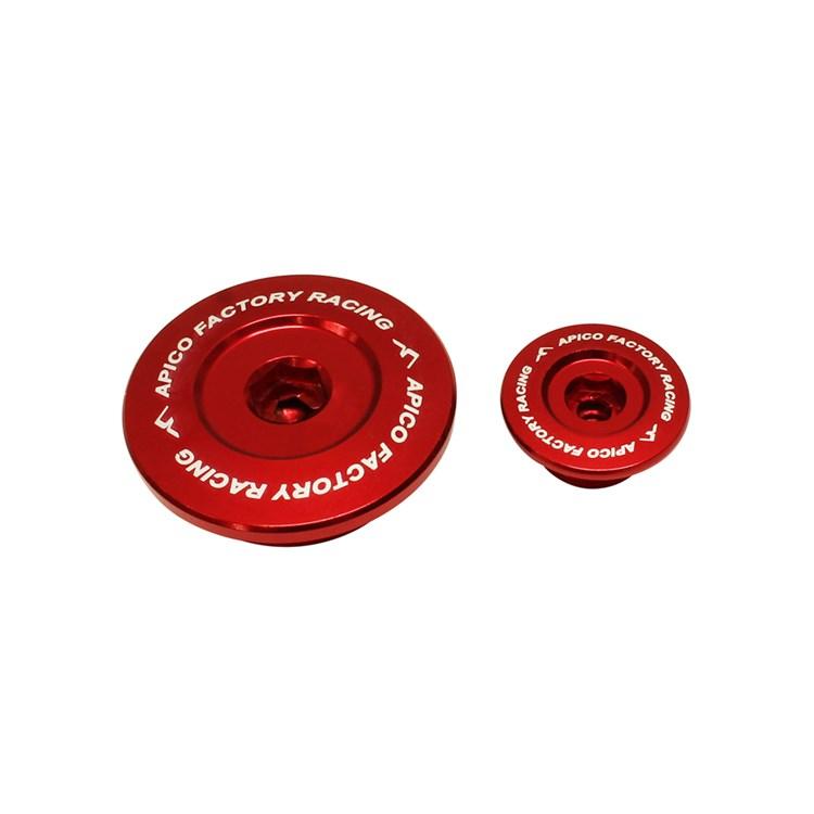 Apico Red Engine Plugs - Honda Crf150r 2007-24, Crf250r 2010-17, Crf450r 2002-16, Crf450x 2005-18