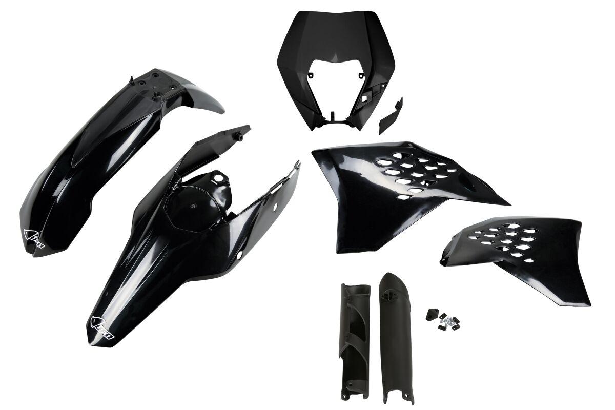 KTKIT520F@001 - UFO Full Plastics Kit - KTM EXC 125/200/250/400/450/530 2009-11 - Black
