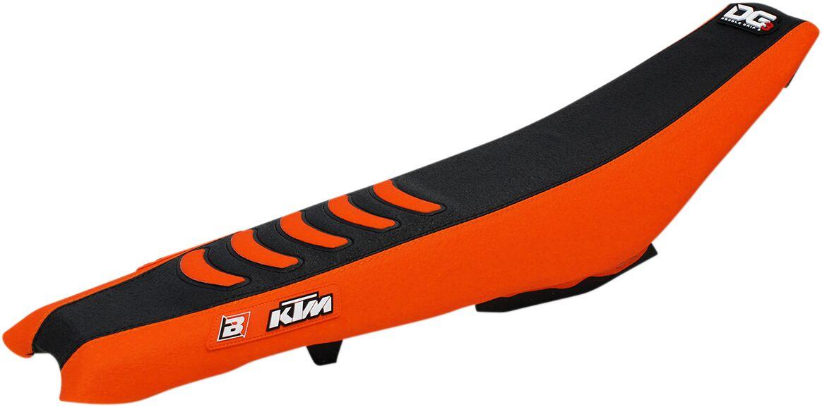 1524H - Blackbird Double Grip 3 Seat Cover - KTM EXC 2017-19, SX/SXF 2016-18 - Orange/Black
