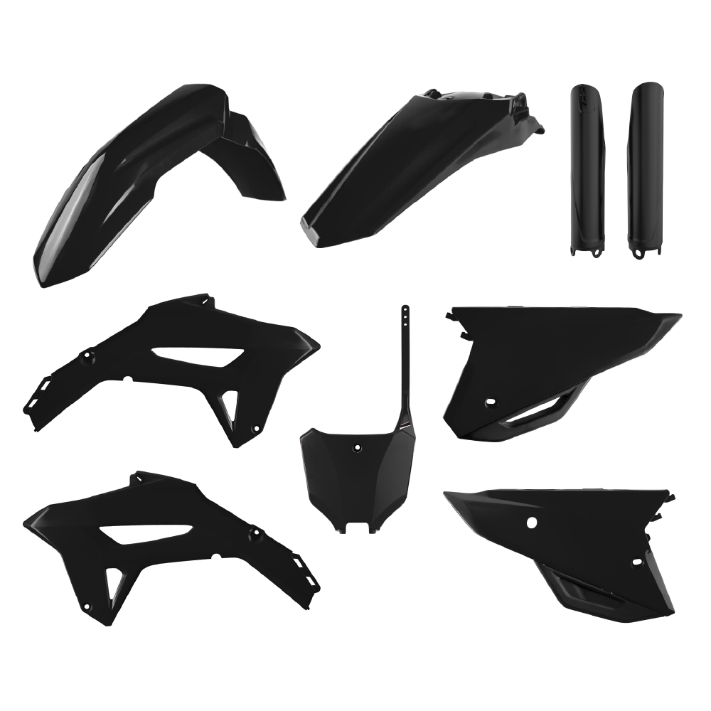Polisport Black Full Plastics Kit - Honda Crf250r 2022-2024, Crf450r 2021-2024