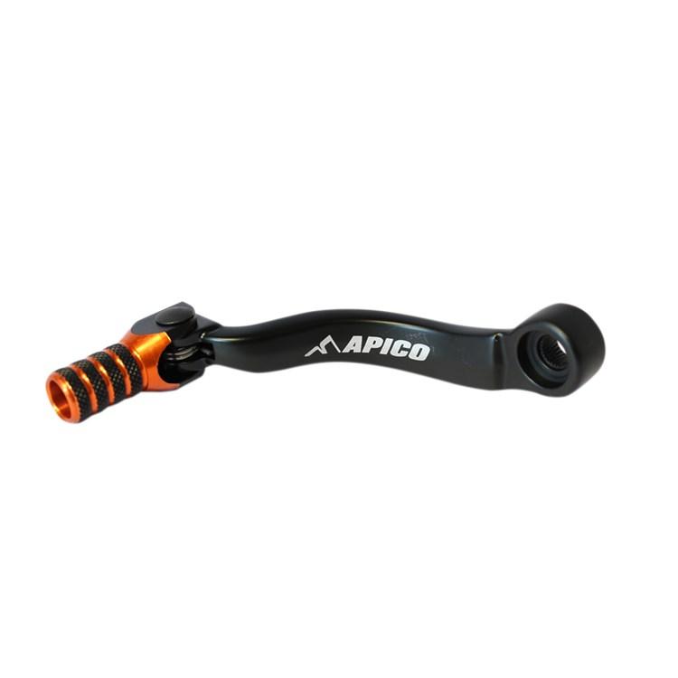Apico Black/Orange Elite Gear Pedal - Ktm Sx85/Tc85 2018-22, Sx/Xc-W/Tpi 125-150 & Husqvarna Tc/Te/Tx/125-150 2017-22