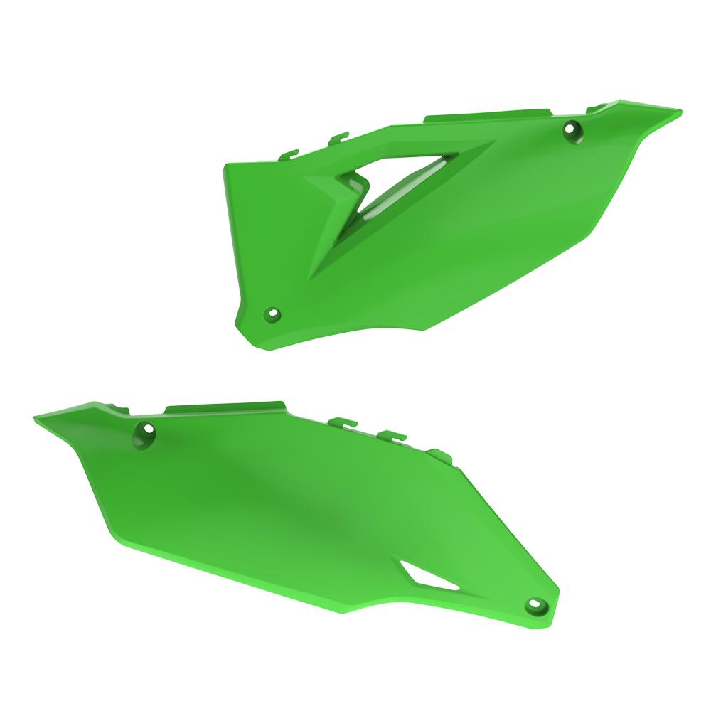 Polisport Green Side Panels - Kawasaki Kxf250 2021-23, Kxf450 2019-23