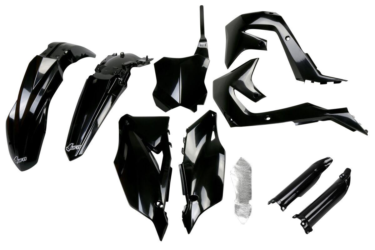 Ufo Black Kakit227f@001 - Full Plastics Kit - Kawasaki Kxf450 2019-20