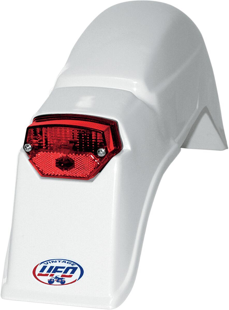 Ufo White Me08034w - Vintage Uni Rear Fender With Taillight - Ktm/ Cagiva 1980-83