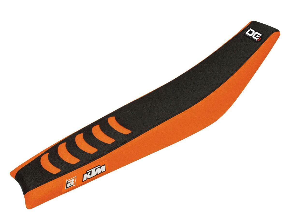 1511H - Blackbird Double Grip 3 Seat Cover - KTM EXC 1998-2007, SX 125/250 1998-2006 - Orange/ Black