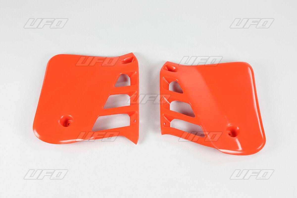Ufo Light/Red Ho02603#121 - Radiator Scoops - Honda Cr250 1987