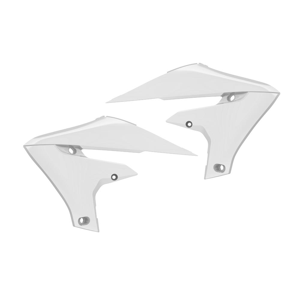 Polisport White Radiator Scoops - Yamaha Yzf250 2019-23, Yzf450 2018-22, Yzf250x & Wrf250 2020-23, Yzf450x & Wrf450 2019-23