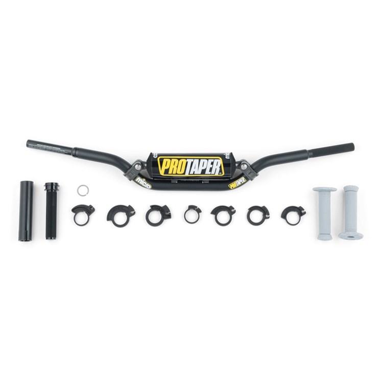 Pro Taper Micro Bar Handlebars, Throttle Tube & Grips Kit - Schoolboy KTM 50 Bend - Black