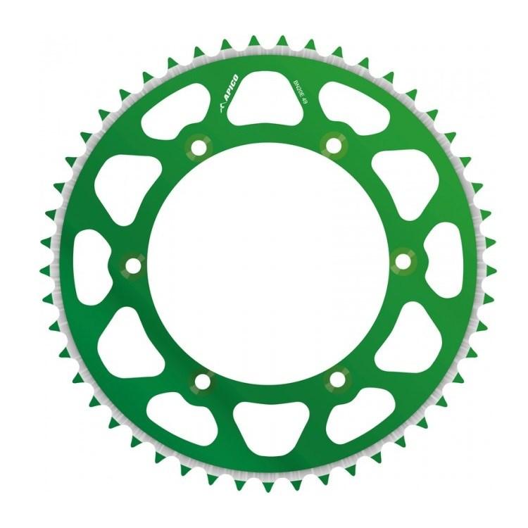Apico Green Evolite Rear Sprocket - Kawasaki Kx 125/250 1980-2008, Kxf 250/450 2004-23 - / 47T