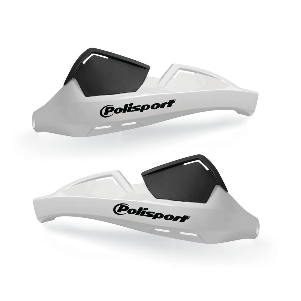 Polisport White Evolution Integral Handguards With Mounting Kit