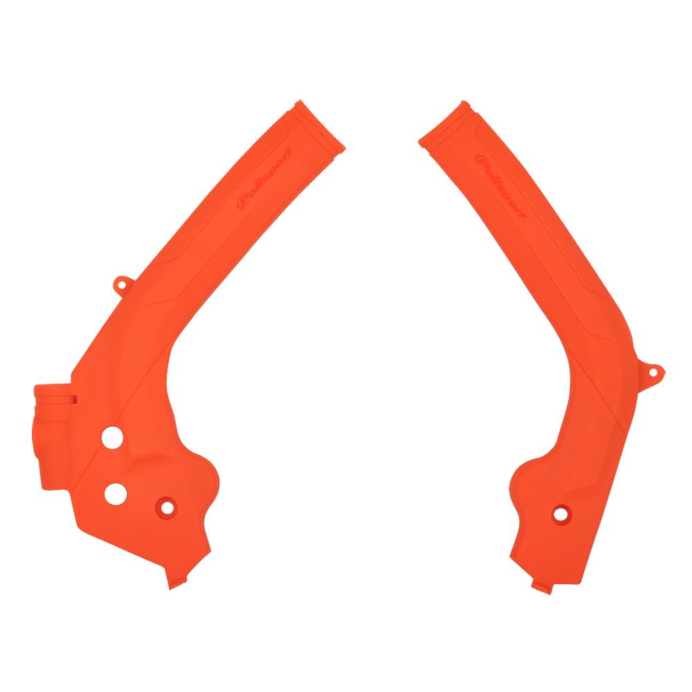 Polisport Orange Frame Protectors - Ktm/Husqvarna Sx/Sxf 2016-18, Exc/Exc-F 2017-19, Fc/Tc/Fx/Tx 2016-18, Te/Fe 2017-19