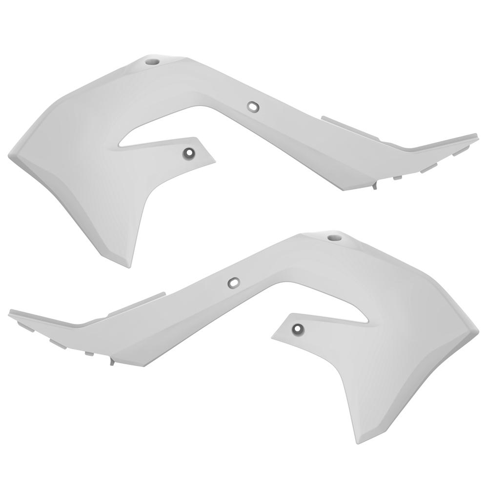 Polisport White Radiator Scoops - Kawasaki Kxf250 2021-23, Kxf450 2019-23