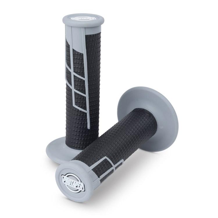 Pro Taper Clamp On Half Waffle Grips - Grey/Black