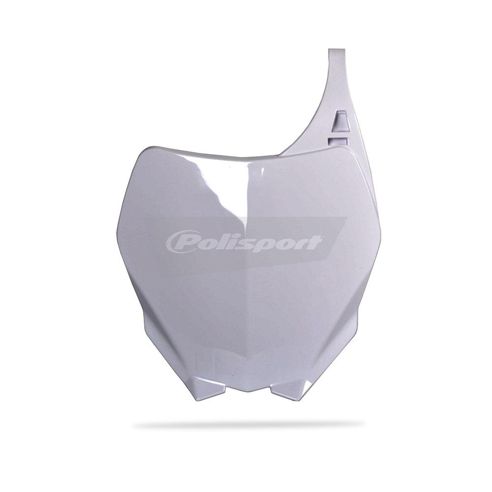 Polisport White Front Number Board - Yamaha Yz 125/250 2005-14 Yzf 2005-09