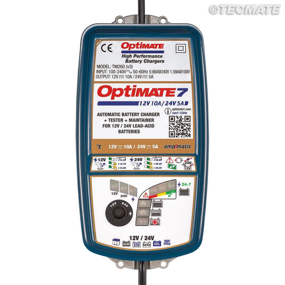 Tecmate Gold/Green Tm260 V3 - Optimate 7 12V/24V Battery Charger