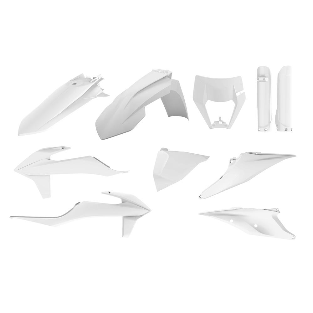 Polisport White Enduro Plastics Kit - Ktm Exc 150/250/300 & Exc-F 250/350/450/500 2020-22