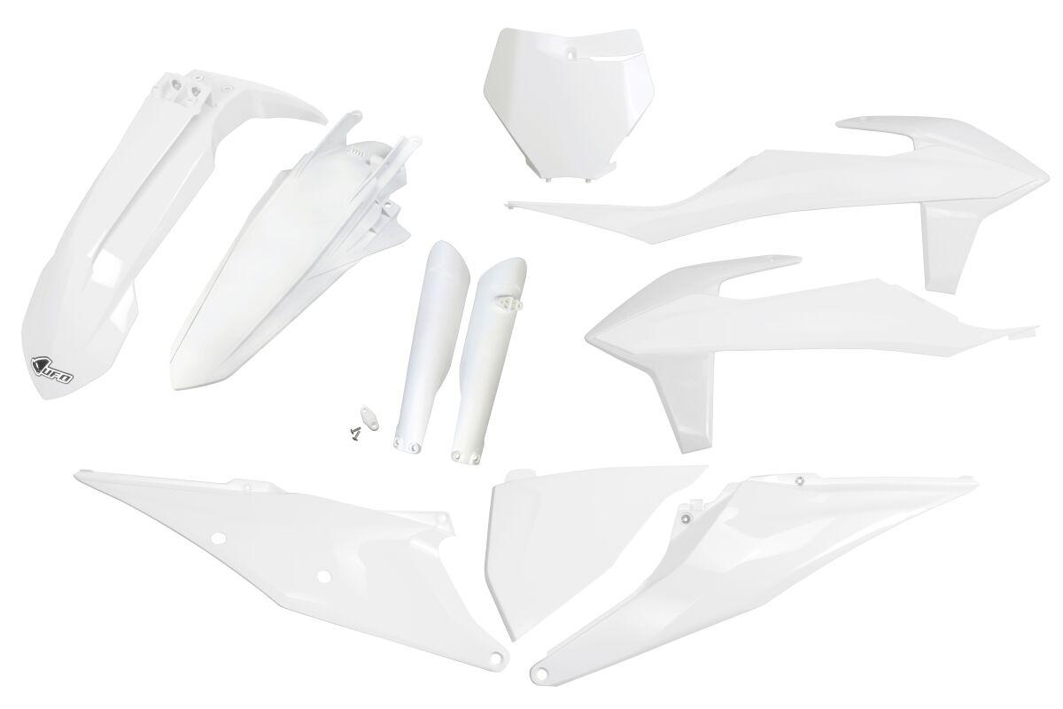 Ufo White Ktkit522f@047 - Full Plastics Kit - Ktm Sx 125/250 & Sxf 250/350/450 2019-22