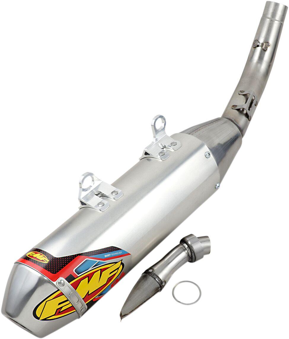 045627 - FMF Q4 Hex Slip-On Aluminium Silencer For Husqvarna FC250/350/450 & KTM SXF 250/350/450 2019-23, Gas Gas MC250F 2021-23