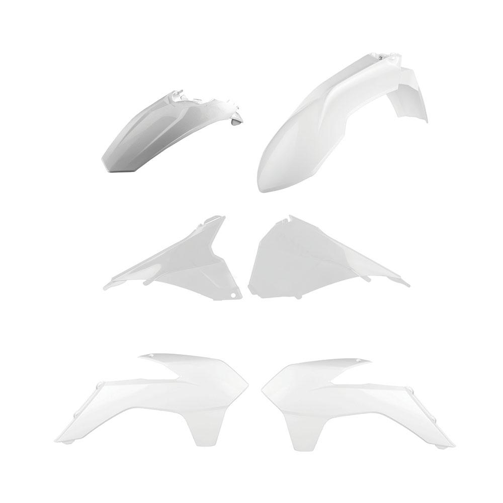 Polisport White Standard Plastics Kit - Ktm Exc/Exc-F 2014-16 - Gloss