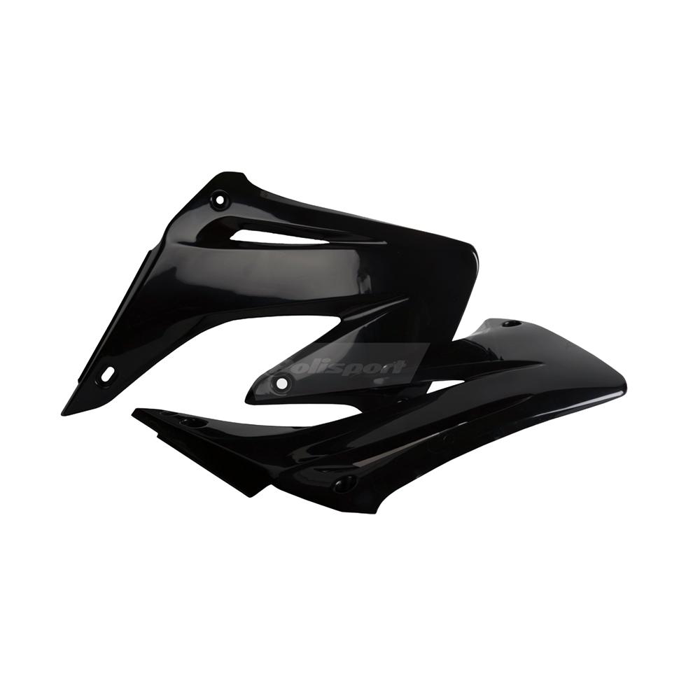 Polisport Black Radiator Scoops - Honda Cr 125/250 2002-07