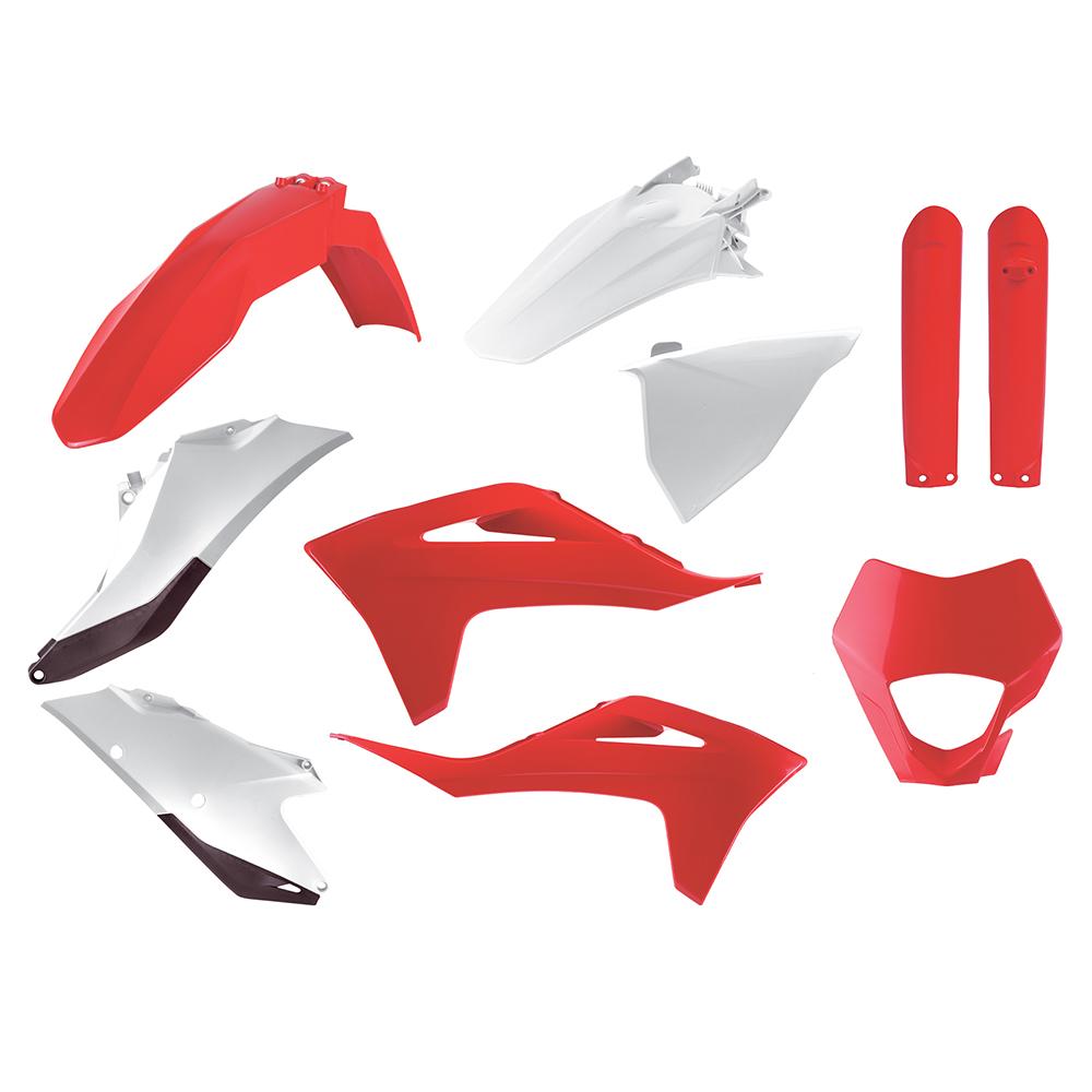 Polisport Red/White Enduro Plastics Kit - Gas Gas Ec 250/300 & Ec 250/350F 2021-23 - Oem ()