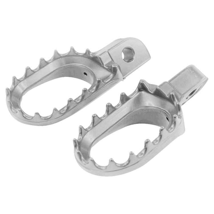 Raceline Silver Aluminium Adjustable Trials Foot Pegs