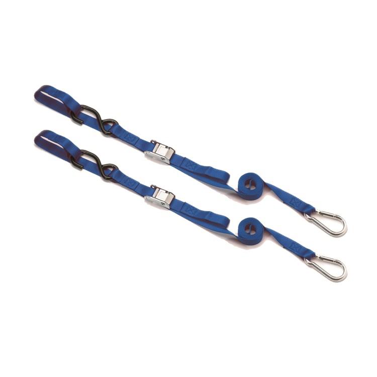 Raceline Blue Tie Down Straps With Extra Loop Snap Hooks