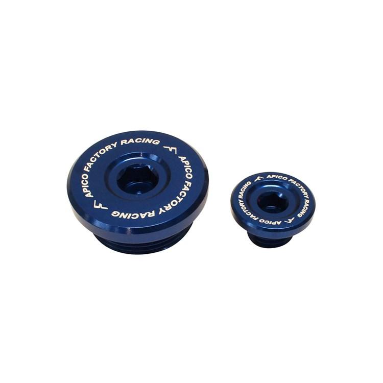 Apico Blue Engine Plugs - Kawasaki Kxf250 2004-10, Suzuki Rmz250 2004-06