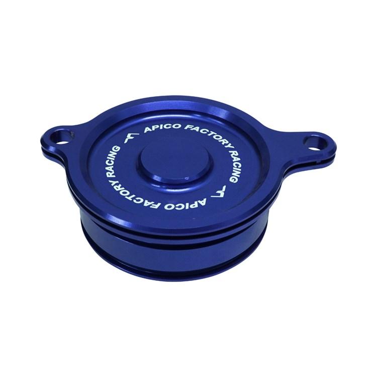 Apico Oil Filter Cover - Kawasaki KXF450 2006-15, KLX450 2008-15 - Blue