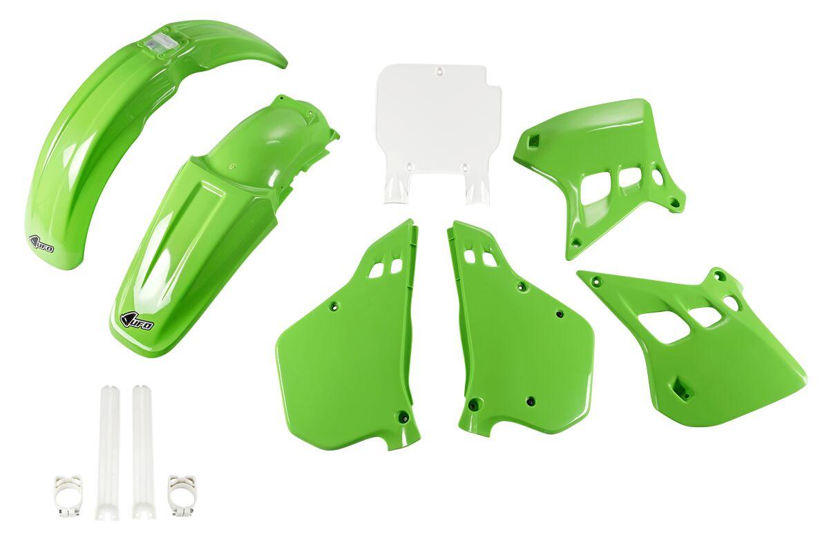 Ufo Kakit196f@999 - Full Plastics Kit - Kawasaki Kx125 1990-91 - Oem