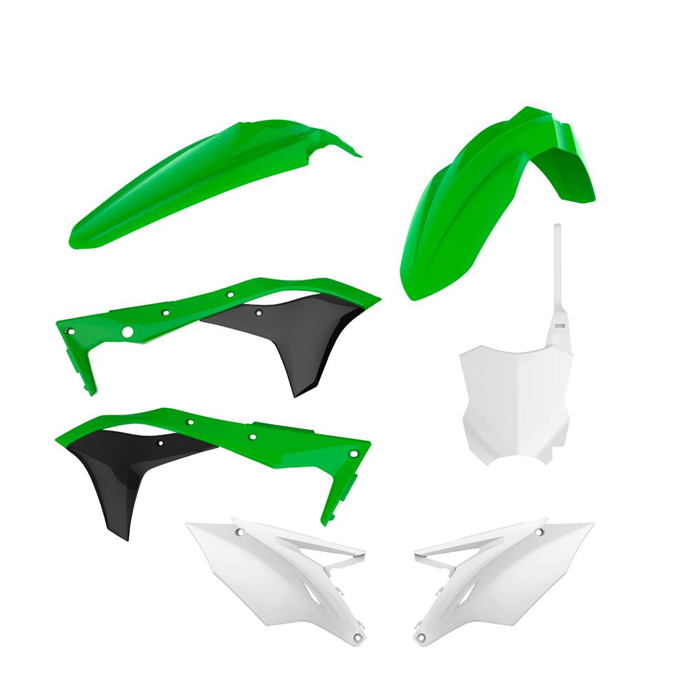 Polisport Plastics Kit - Kawasaki KXF250 2017-20 - OEM '17 (Green/White)