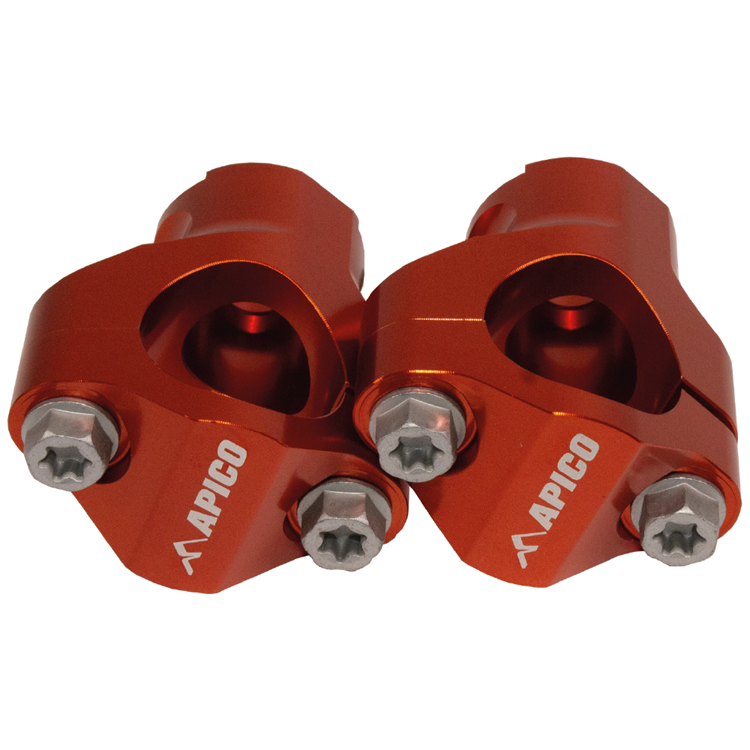 Apico Orange Handlebar Mount Kit - 28.6Mm - Ktm/ Husqvarna Sx/Sxf/Tc/Fc 2005-16, Exc/Exc-F/Tpi/Te/Fe 2005-22