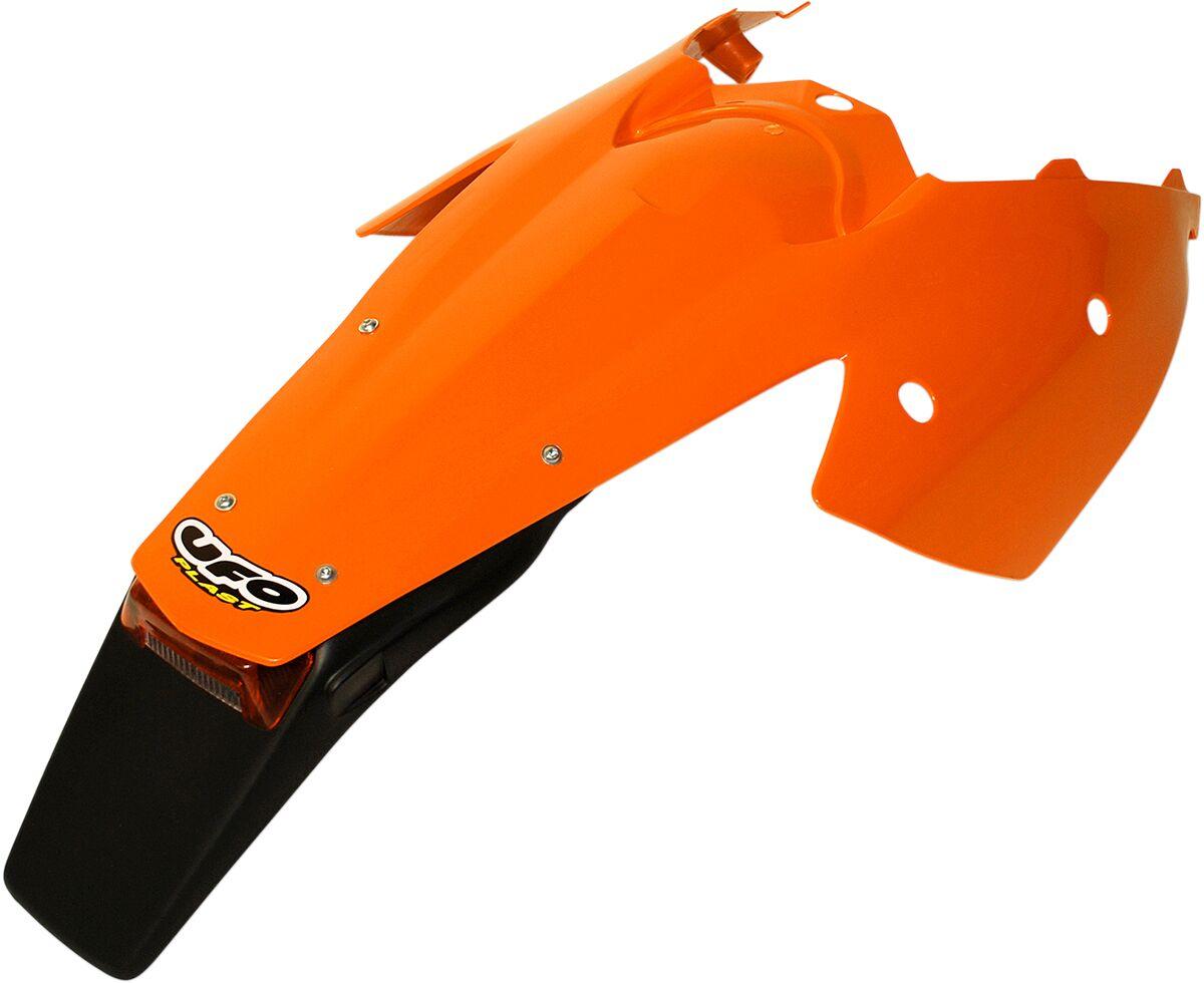 Ufo Light/Orange Kt03081#127 - Enduro Rear Fender With Tail - Ktm Exc 125/200/300 2004-07