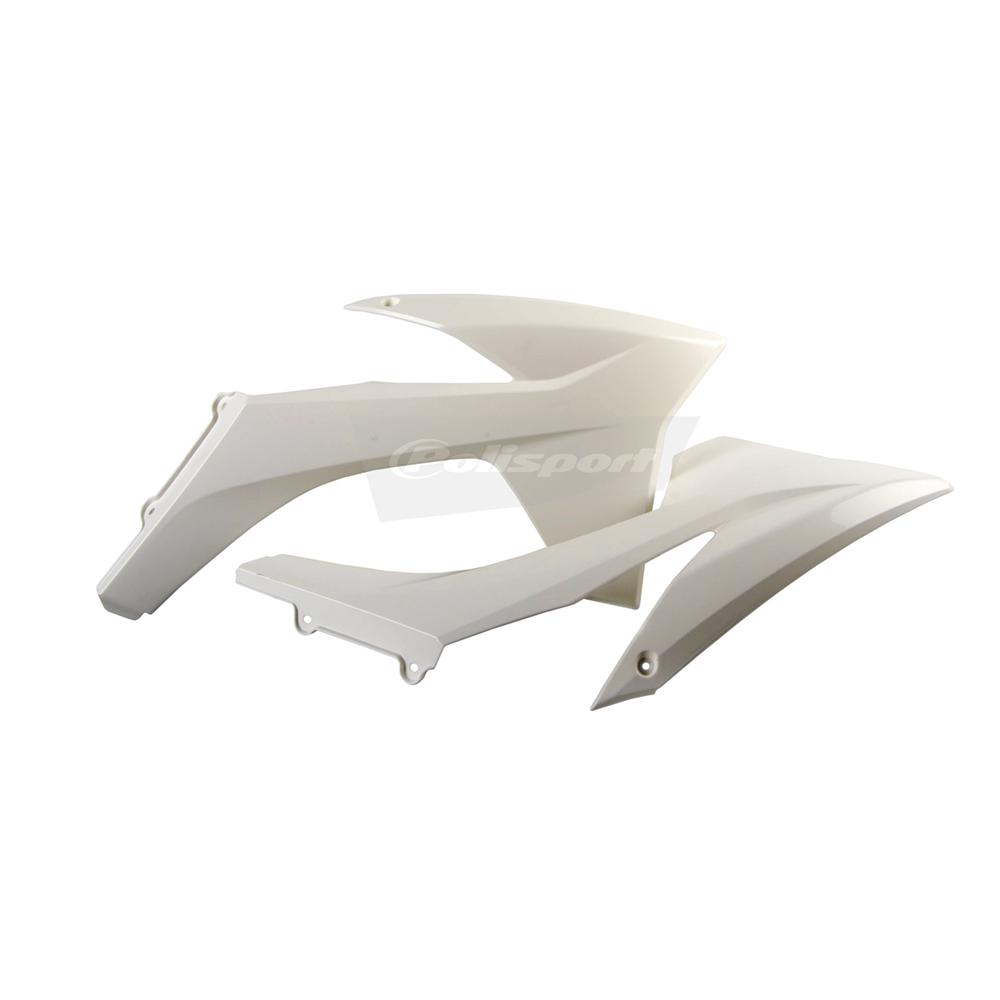 Polisport White Radiator Scoops - Ktm Sx/Sxf/Xc-F 2011-12, Exc/Exc-F 2012-13