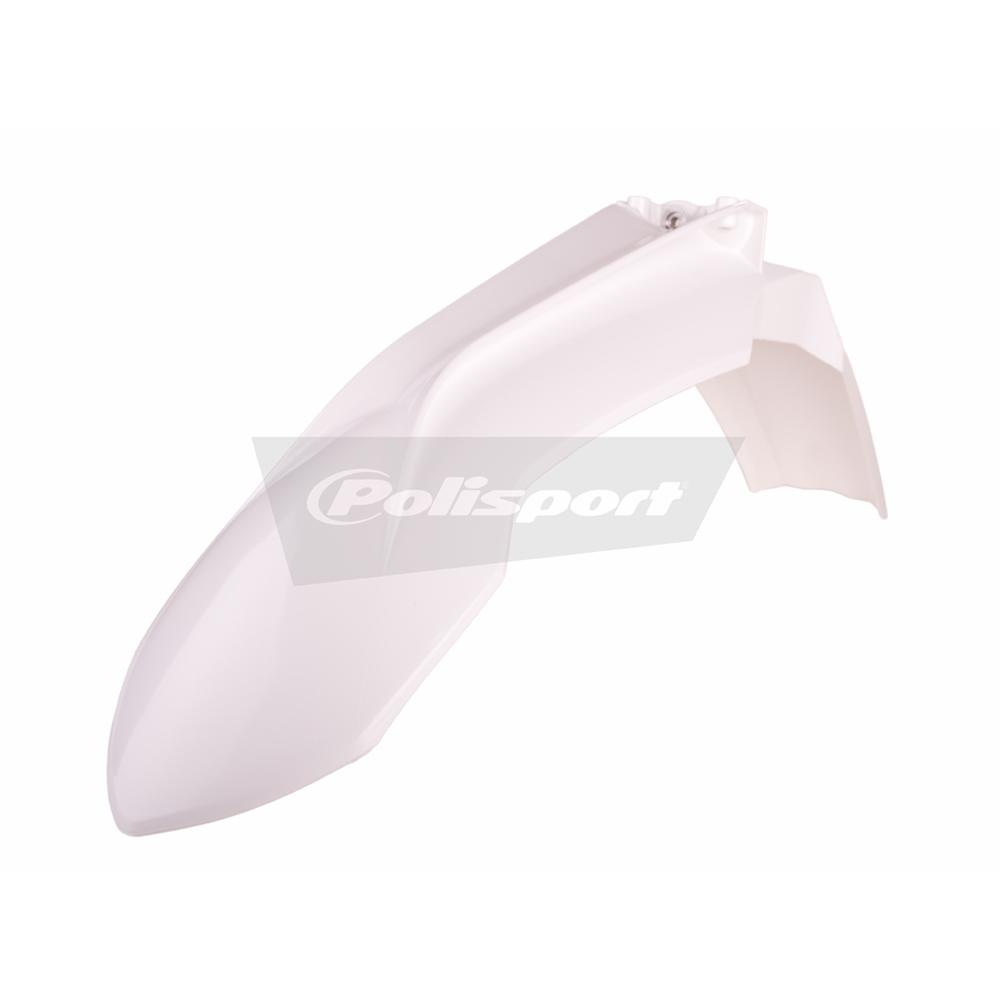 Polisport White Front Fender - Ktm Sx/Sxf 2013-15, Sx250 2016, Exc/Exc-F 2014-16