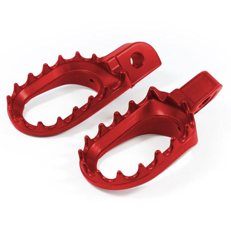 Raceline Red Aluminium Adjustable Trials Foot Pegs