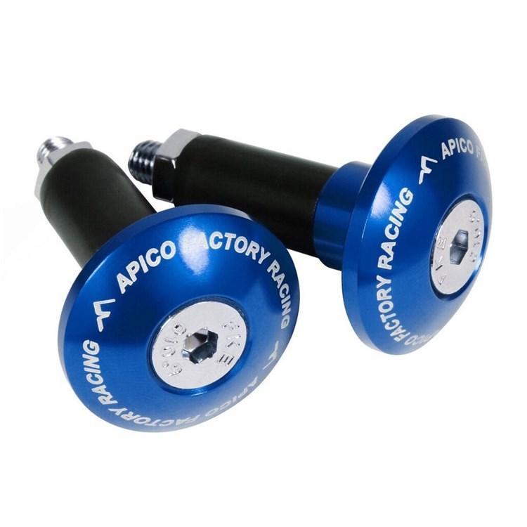 Apico Blue Handlebar Bar End Plugs - 14Mm