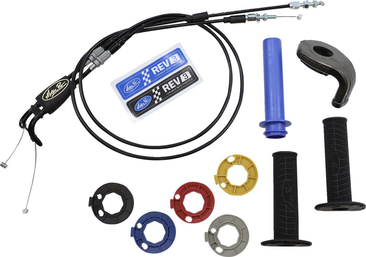 01-2974 - Motion Pro Rev3 Variable Rate Throttle Kit - Kawasaki KX250X 2021-2022 - Black