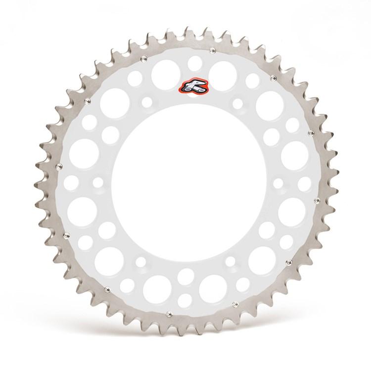 Renthal Silver Twin Ring Rear Sprocket - Kawasaki Kx 125/250 1980-2008, Kxf 250/450 2004-24 - 49T