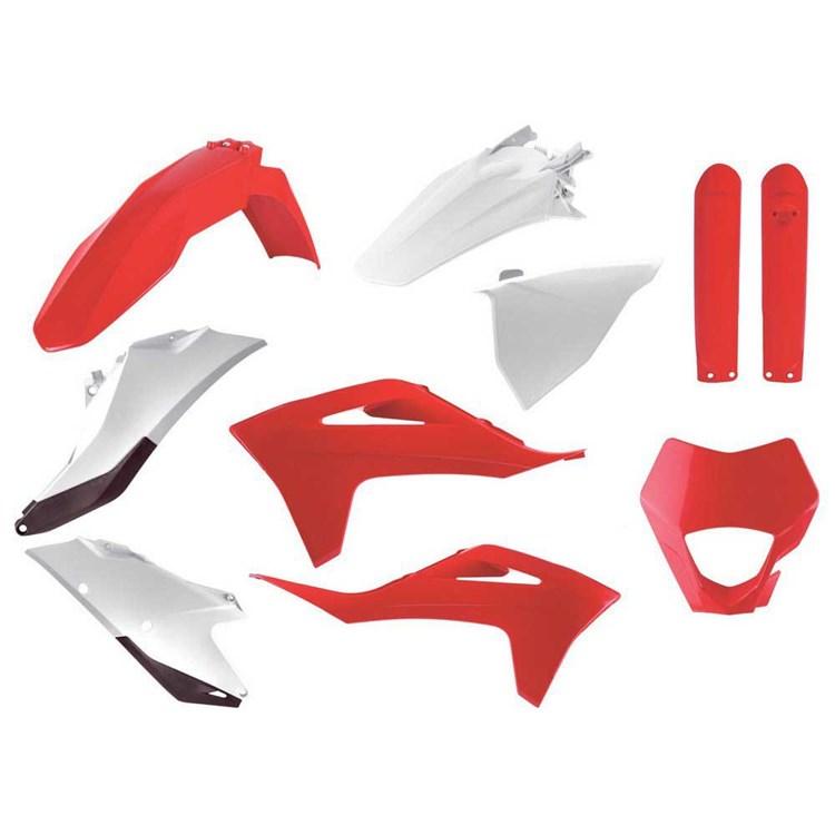 Polisport Red/White Plastics Kit - Gas Gas Mc125-250, Mc250f-450F 2021-23